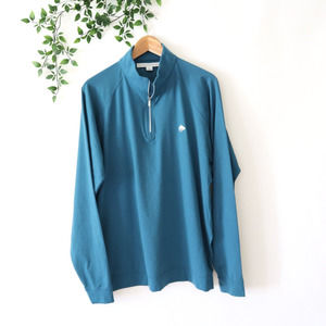 Holderness & Bourne Men's Dark Teal 1/4 Zip Long Sleeve Pullover Top Size XL